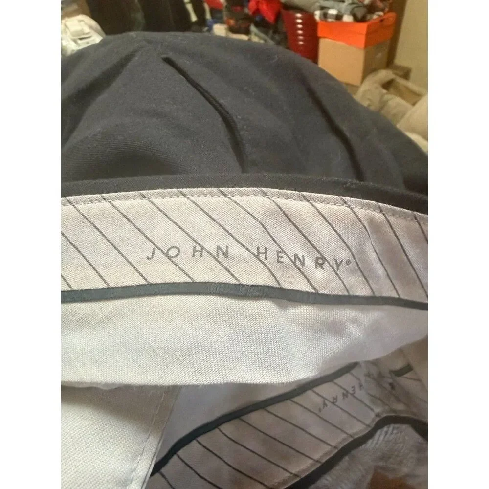 John Henry Men’s Black Dress Slacks Size 32x32